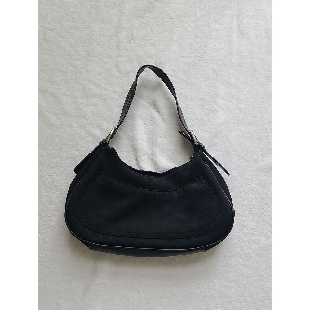Nine West Y2K Classic Black Shoulder Bag Casual Monogram Grunge 2000s Naughties